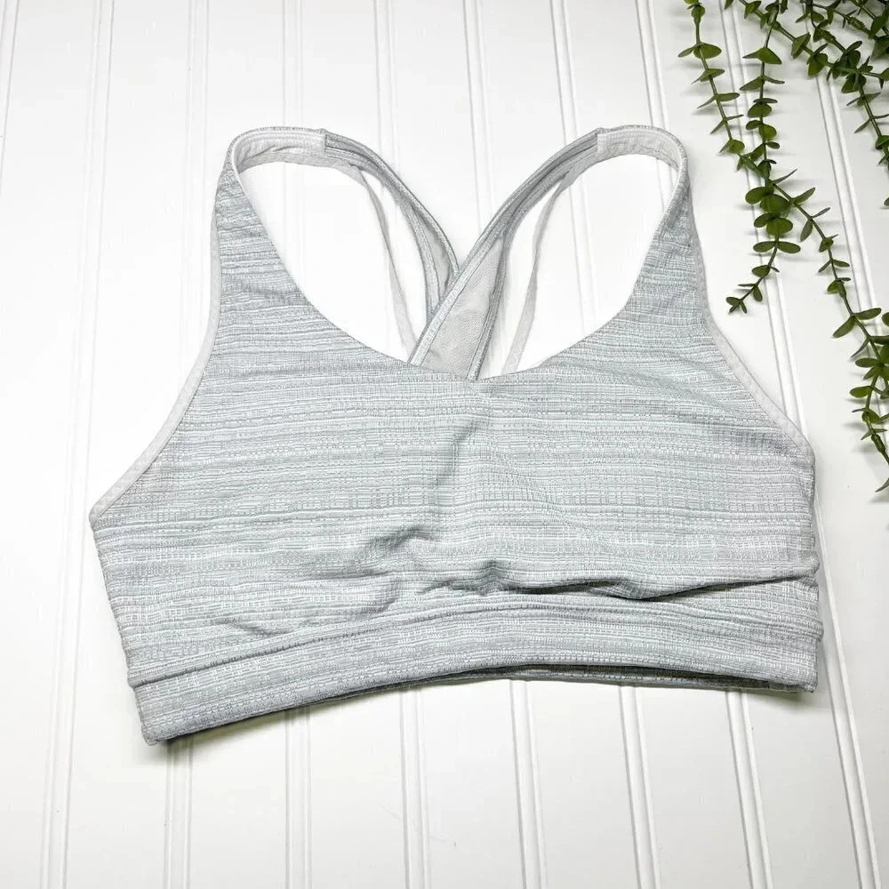 Athleta Gray Strappy Pullover Sports Bra Women's Size XS